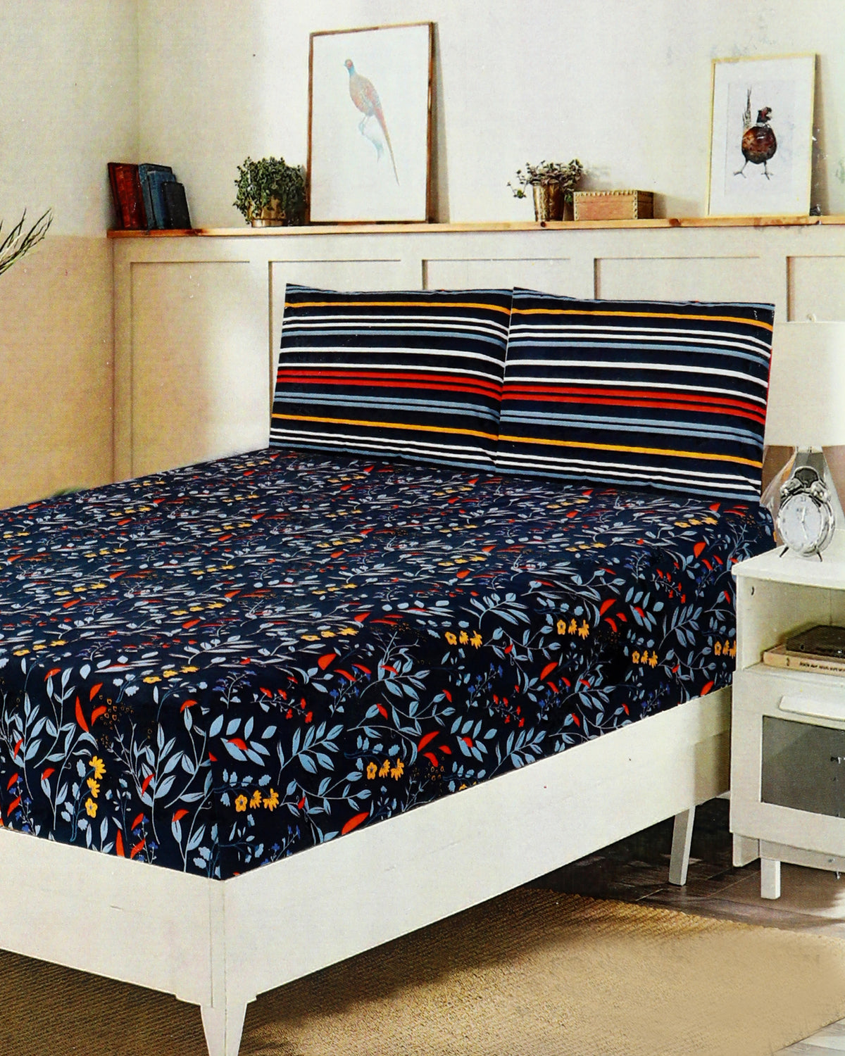 Valuables Fitted Bed Sheet Set with 2 Pillow Covers