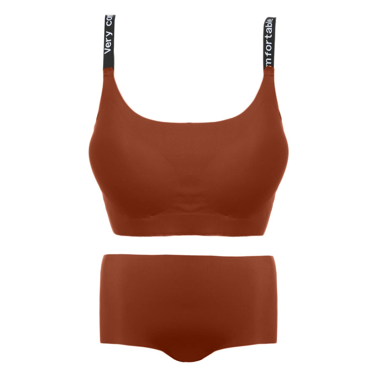 Women's Sport Bra Set - Rust, Women Bra & Panty Sets, Chase Value, Chase Value