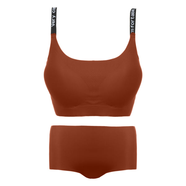 Women's Sport Bra Set - Rust