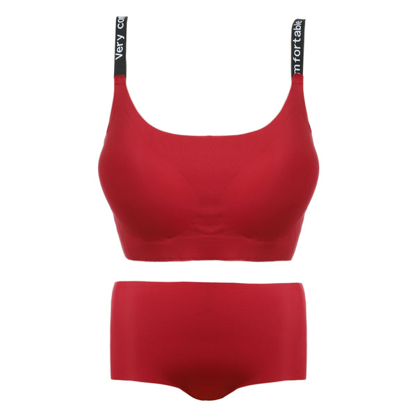 Women's Sport Bra Set - Red