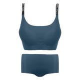Women's Sport Bra Set - Steel Blue, Women Bra & Panty Sets, Chase Value, Chase Value