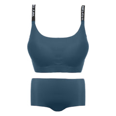 Women's Sport Bra Set - Steel Blue