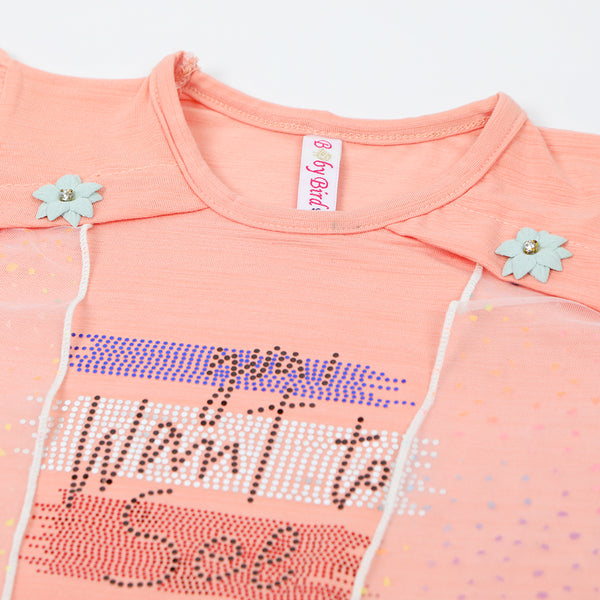 Girls Western Top - Tea Pink, Girls Tops, Chase Value, Chase Value