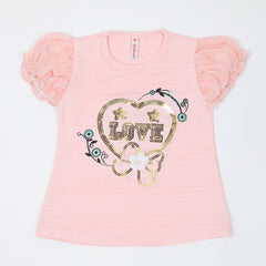 Girls Western Top - Light Pink, Girls Tops, Chase Value, Chase Value