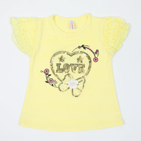 Girls Western Top - Yellow, Girls Tops, Chase Value, Chase Value