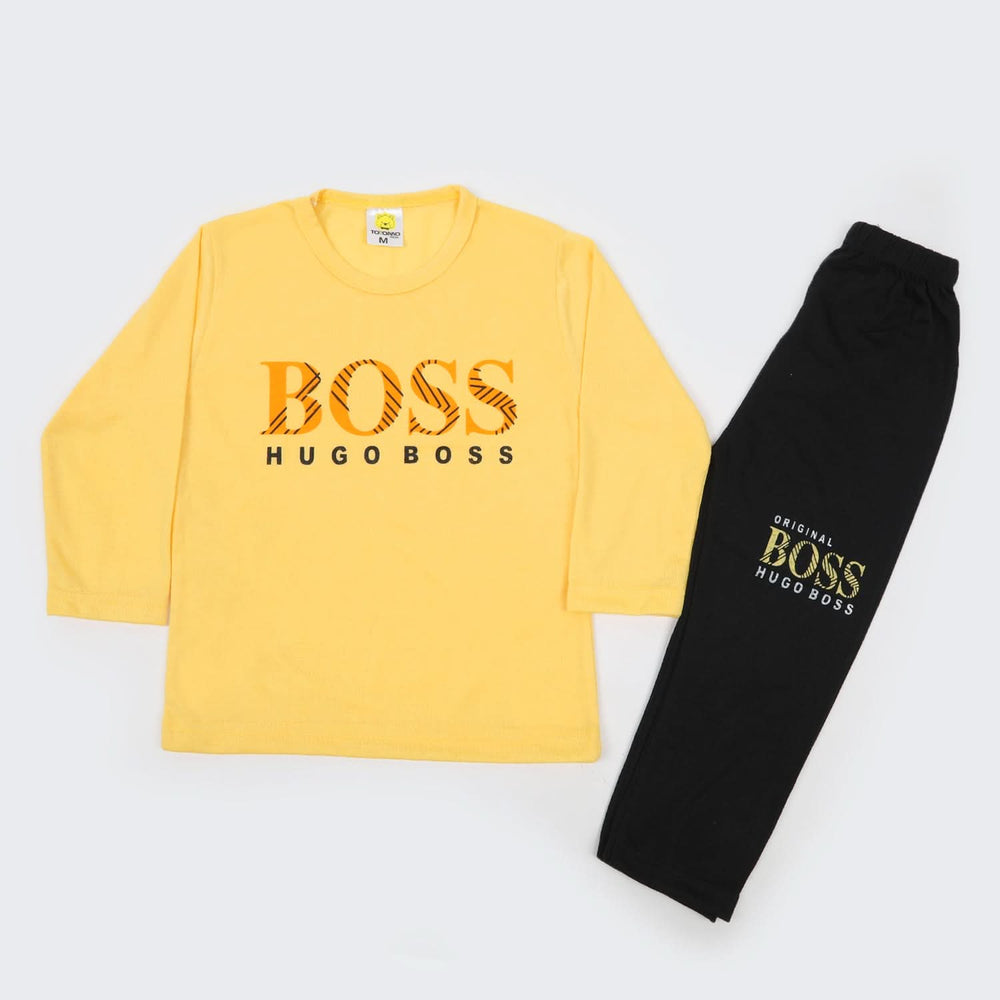 Boys Full Sleeves Trouser Suit - Yellow, Boys Sets & Suits, Chase Value, Chase Value