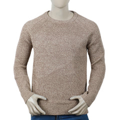 Eminent Men's Full Sleeves Sweater - Light Brown