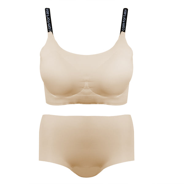 Women's Sport Bra Set - Peach