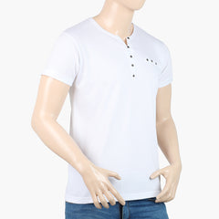 Men's Half Sleeves T-Shirt - White, Men's T-Shirts & Polos, Chase Value, Chase Value