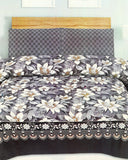 Valuables Printed King Bed Sheet Set - 90 x 95 Inch