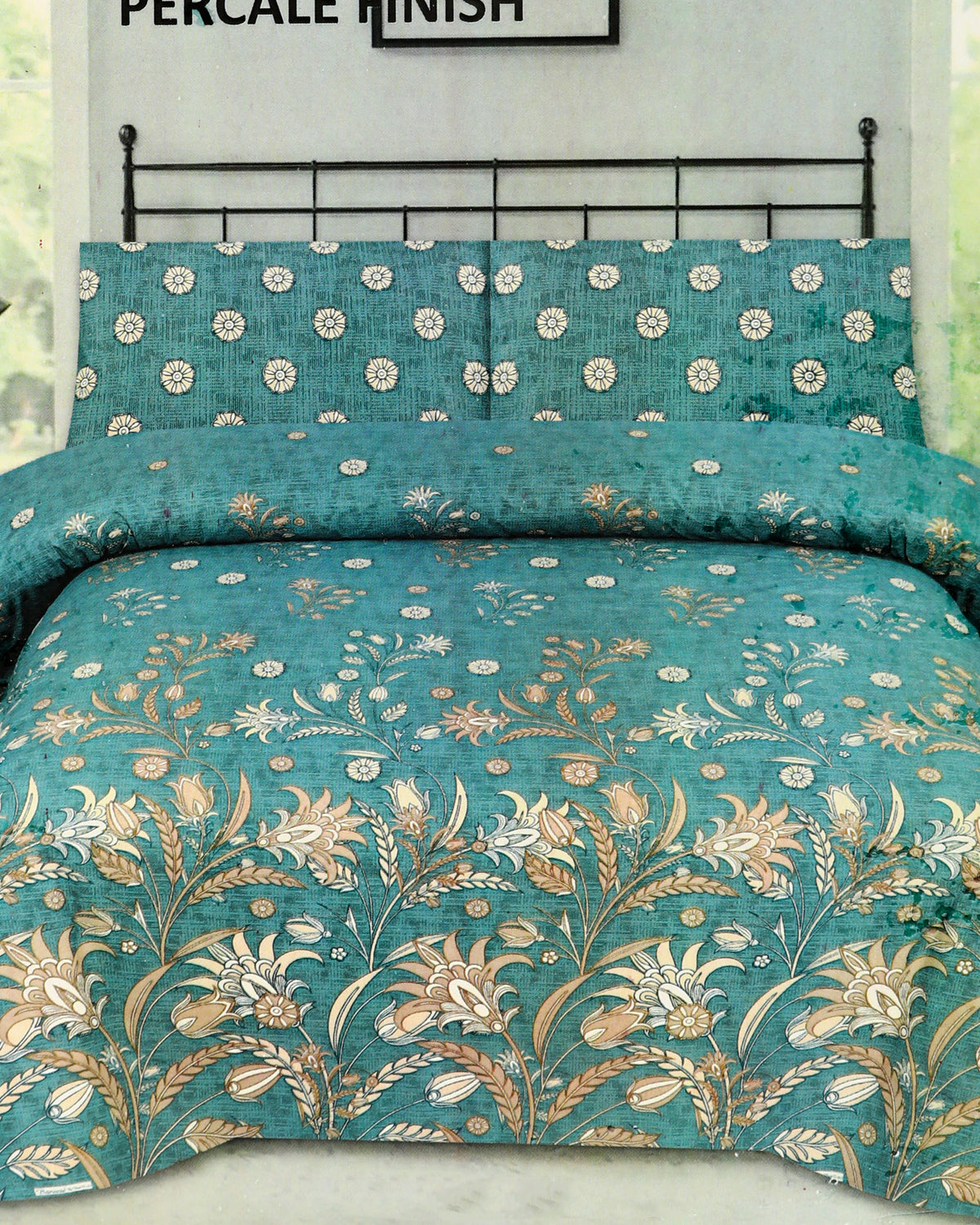 Valuables Printed King Bed Sheet Set - 90 x 95 Inch