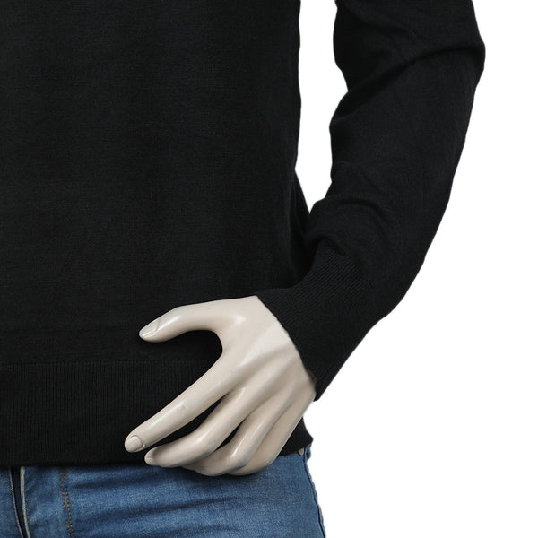 Eminent Men's Full Sleeves Sweater - Black