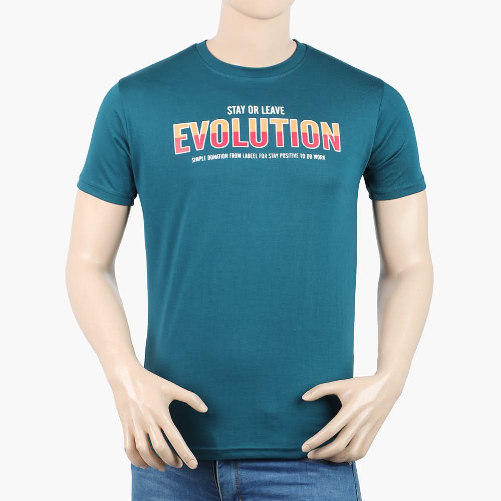 Men's Round Neck Half Sleeves T-Shirt - Sea Green, Men's T-Shirts & Polos, Chase Value, Chase Value