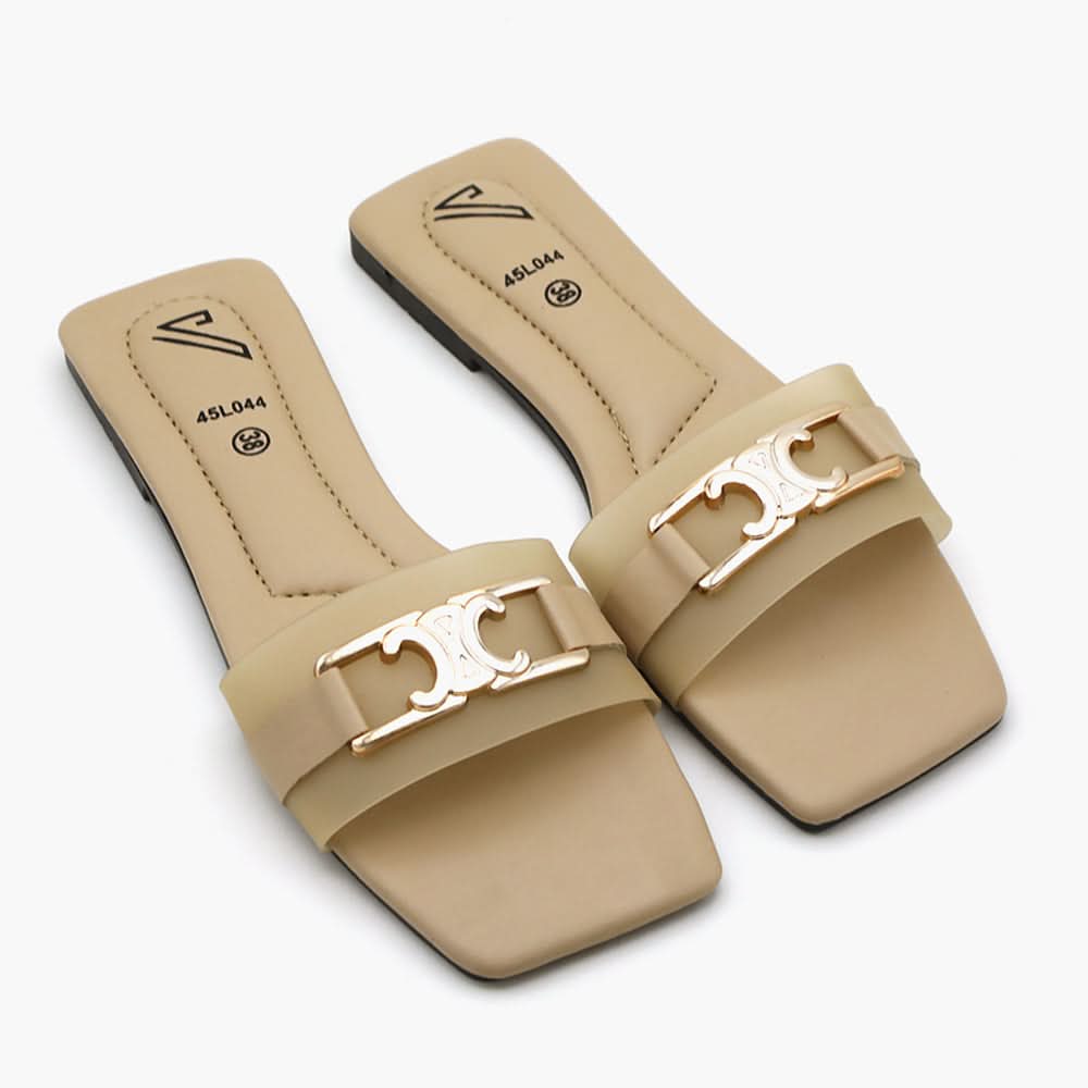 Valuable Open-Toe Slipper - Fawn, Women Slippers, Chase Value, Chase Value