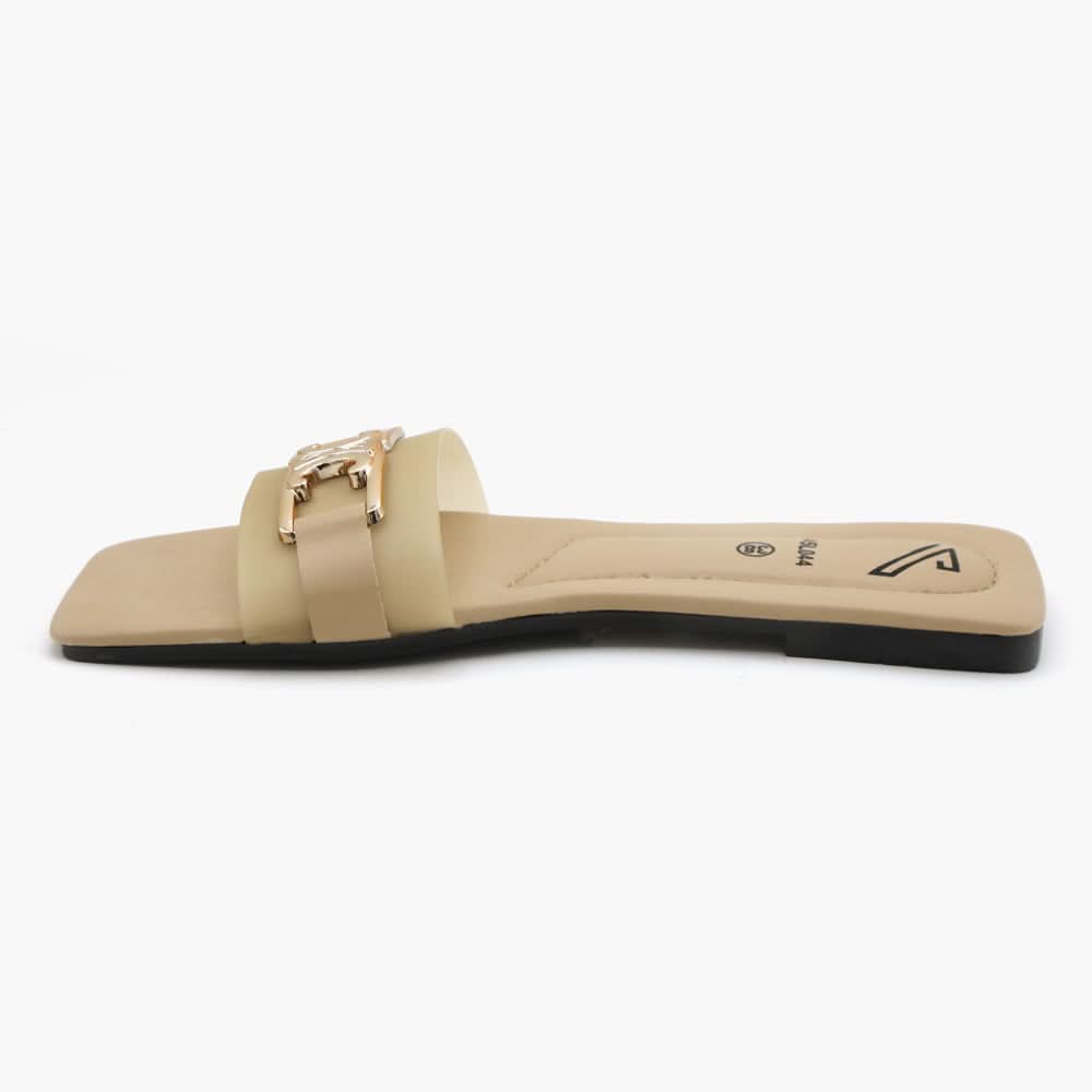Valuable Open-Toe Slipper - Fawn, Women Slippers, Chase Value, Chase Value