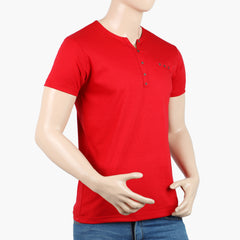 Men's Half Sleeves T-Shirt - Red, Men's T-Shirts & Polos, Chase Value, Chase Value