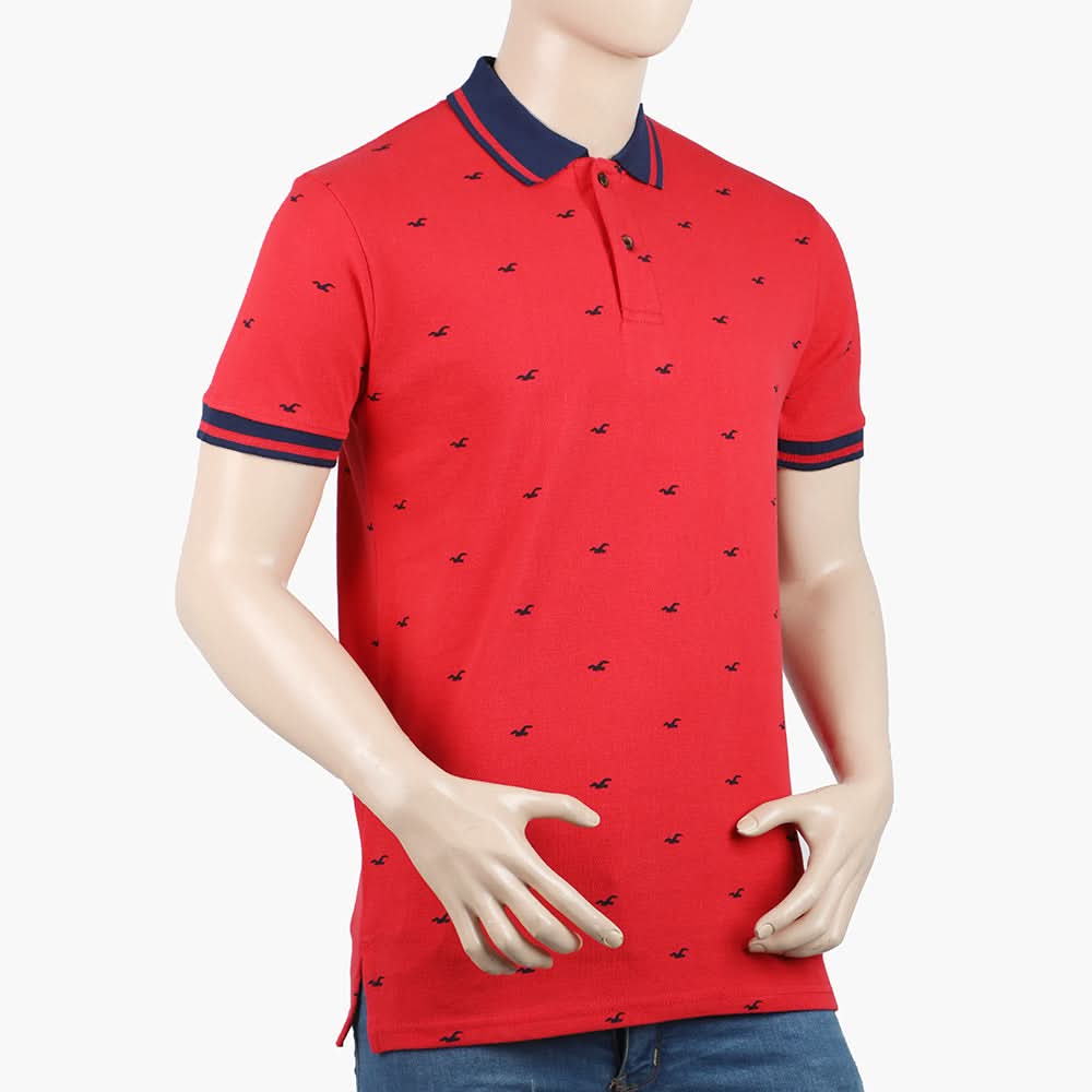 Men's Half Sleeves Polo T-Shirt - Red, Men's T-Shirts & Polos, Chase Value, Chase Value