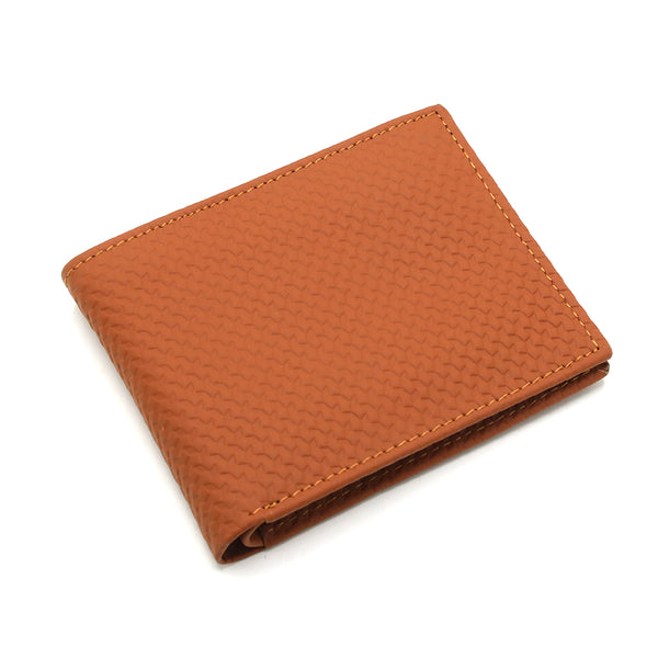 Men's Milled Leather D-size Wallet - Rust