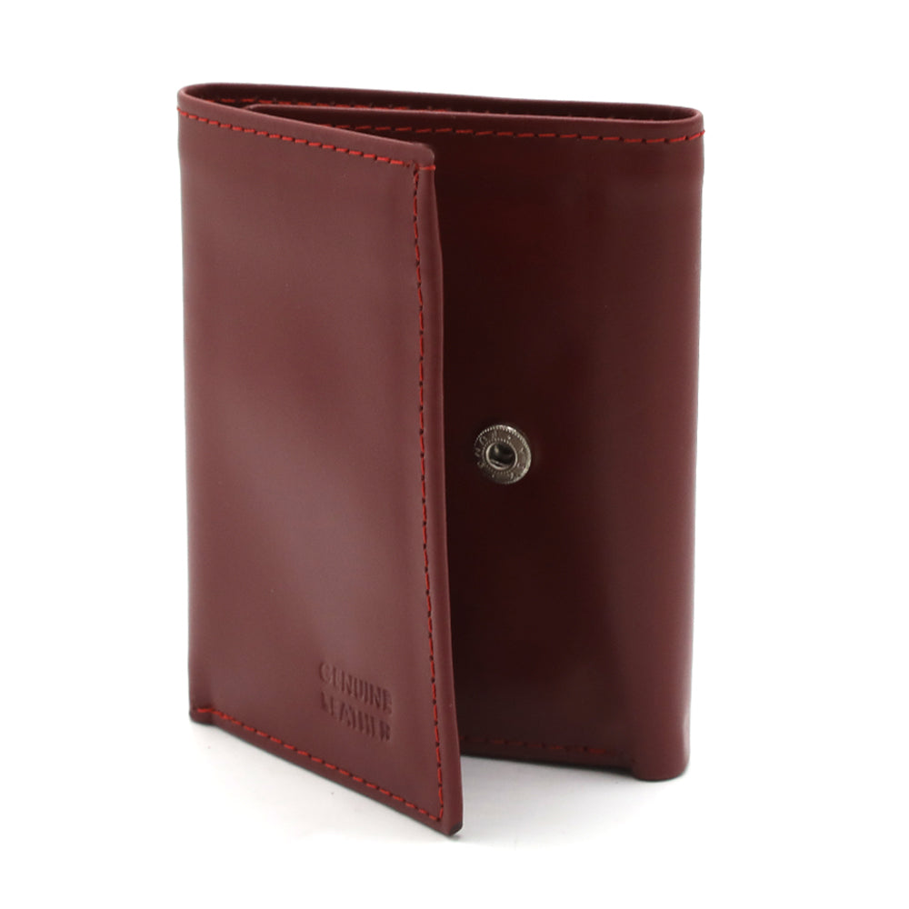 Men's Leather Wallet - Maroon, Men's Wallets, Chase Value, Chase Value
