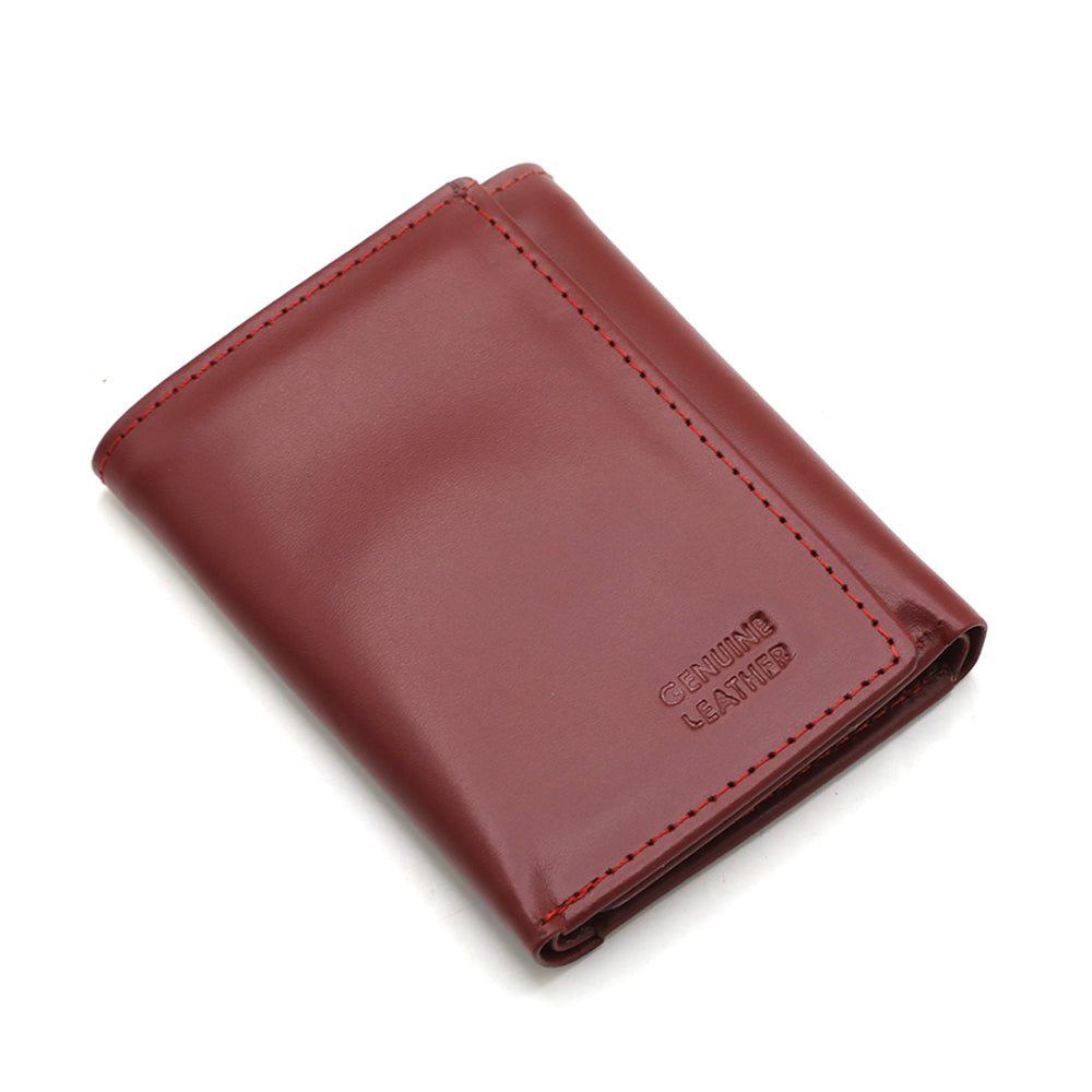 Men's Leather Wallet - Maroon, Men's Wallets, Chase Value, Chase Value