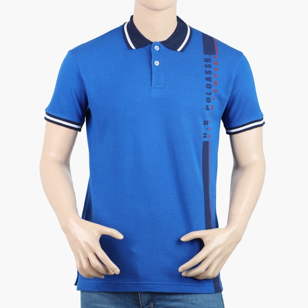 Men's Half Sleeves Polo T-Shirt - Blue, Men's T-Shirts & Polos, Chase Value, Chase Value