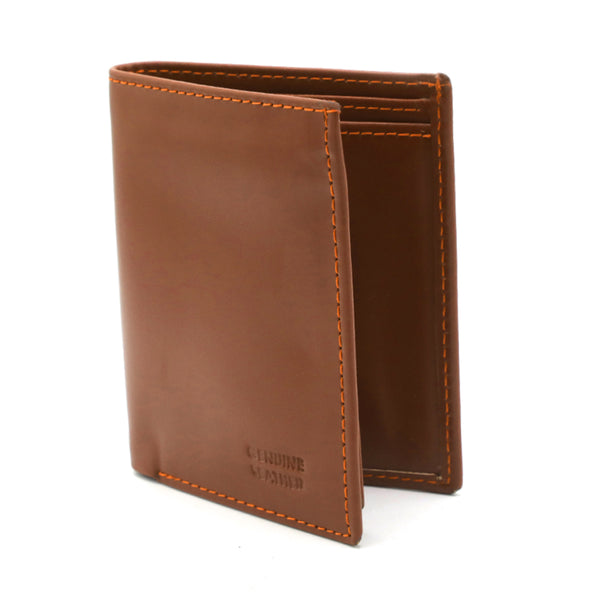 Men's Wallet Book Shape - Dark Brown