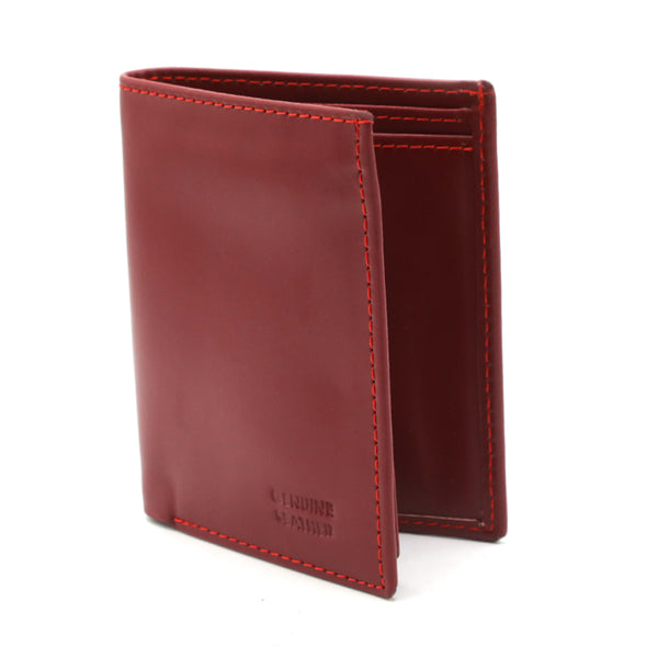 Men's Wallet Book Shape - Maroon