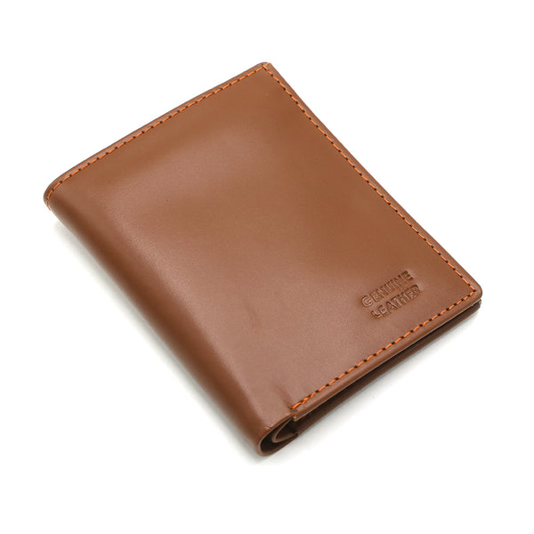 Men's Wallet Book Shape - Dark Brown