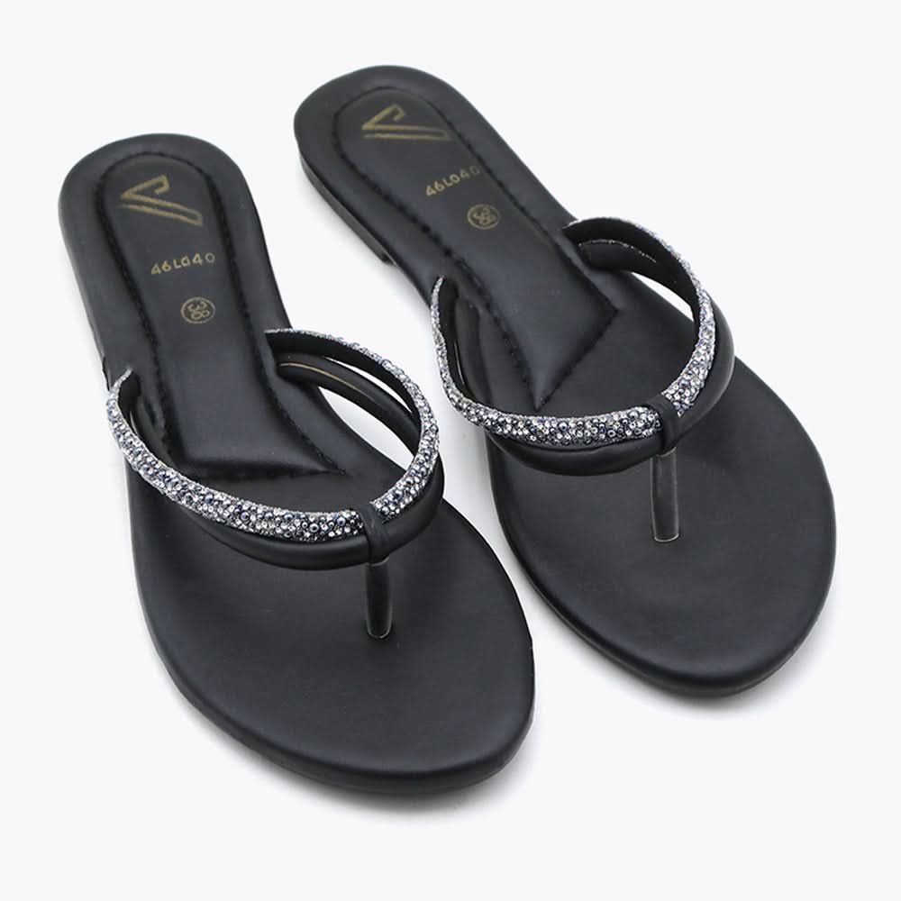 Women's Slipper - Black, Women Slippers, Chase Value, Chase Value