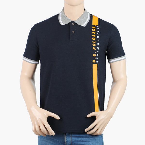 Men's Half Sleeves Polo T-Shirt - Navy Blue