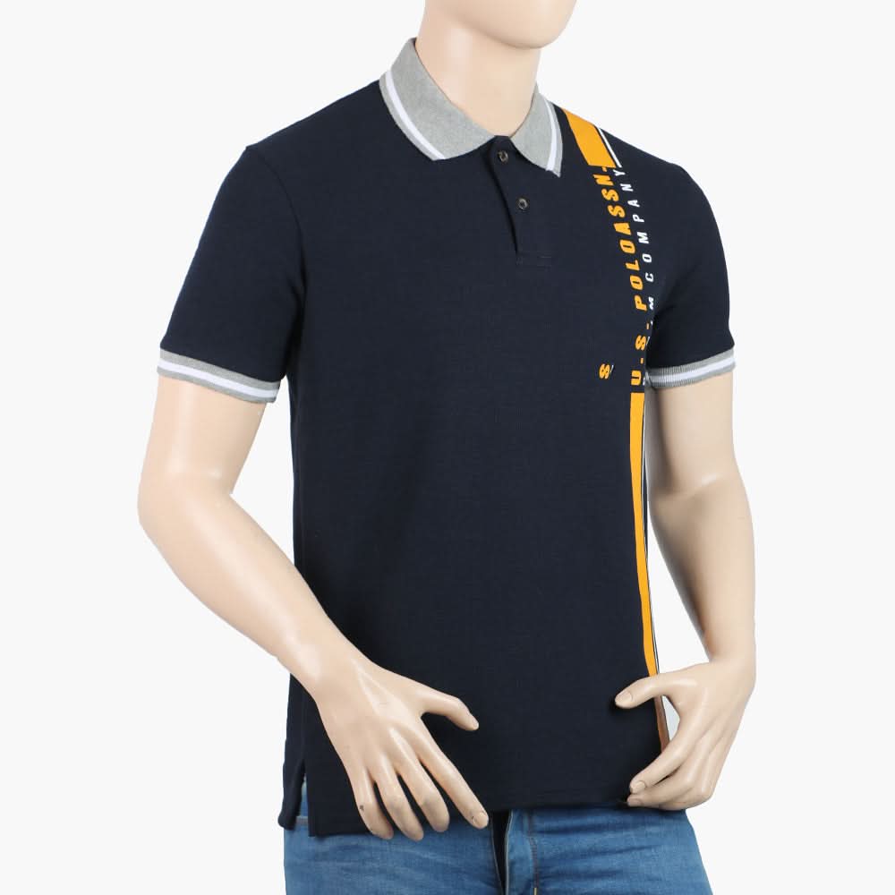 Men's Half Sleeves Polo T-Shirt - Navy Blue, Men's T-Shirts & Polos, Chase Value, Chase Value