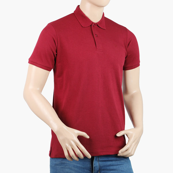 Mens Valuable Basic Polo HS T-Shirt Logo - Maroon, Men's T-Shirts & Polos, Chase Value, Chase Value