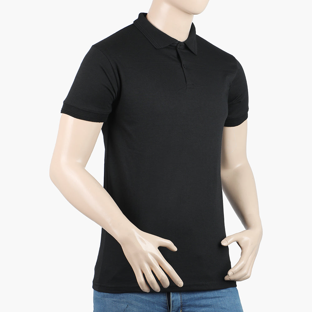 Men's Half Sleeves Polo T-Shirt - Black, Men's T-Shirts & Polos, Chase Value, Chase Value