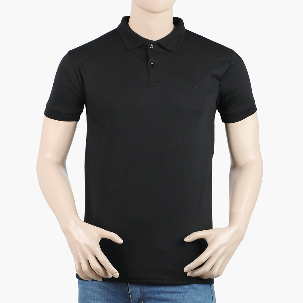 Men's Half Sleeves Polo T-Shirt - Black, Men's T-Shirts & Polos, Chase Value, Chase Value
