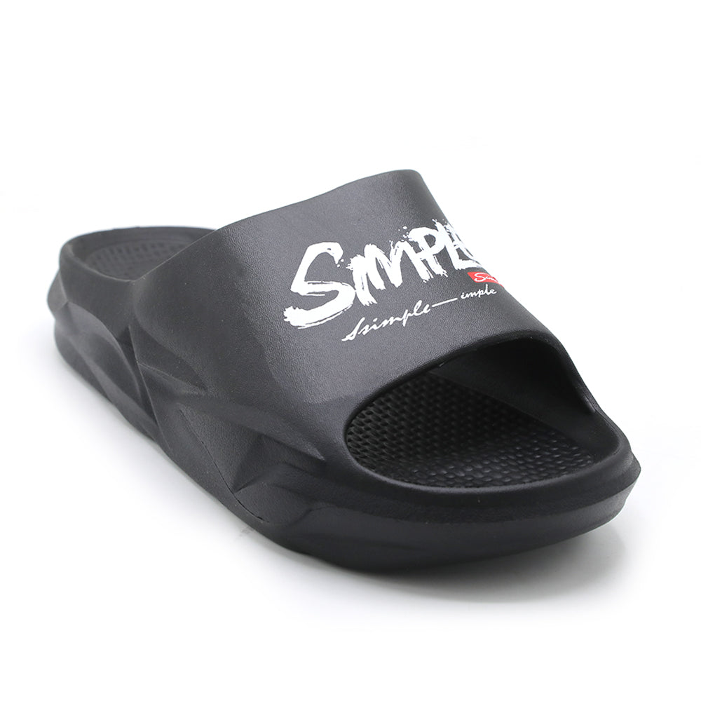Slip on Open Toe Slider - Black, Men's Slippers, Chase Value, Chase Value