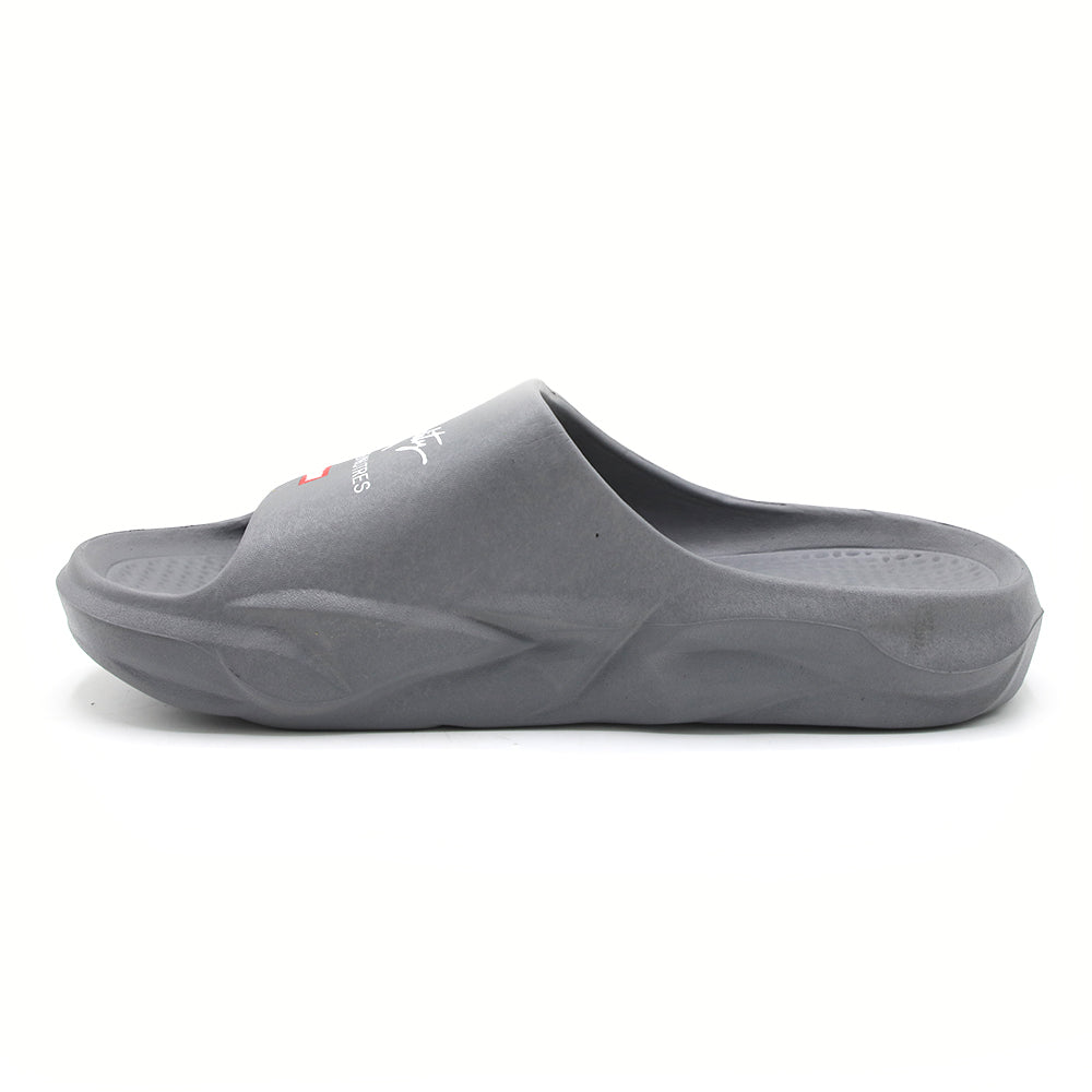 Slip-on open toe Slider - Grey, Men's Slippers, Chase Value, Chase Value