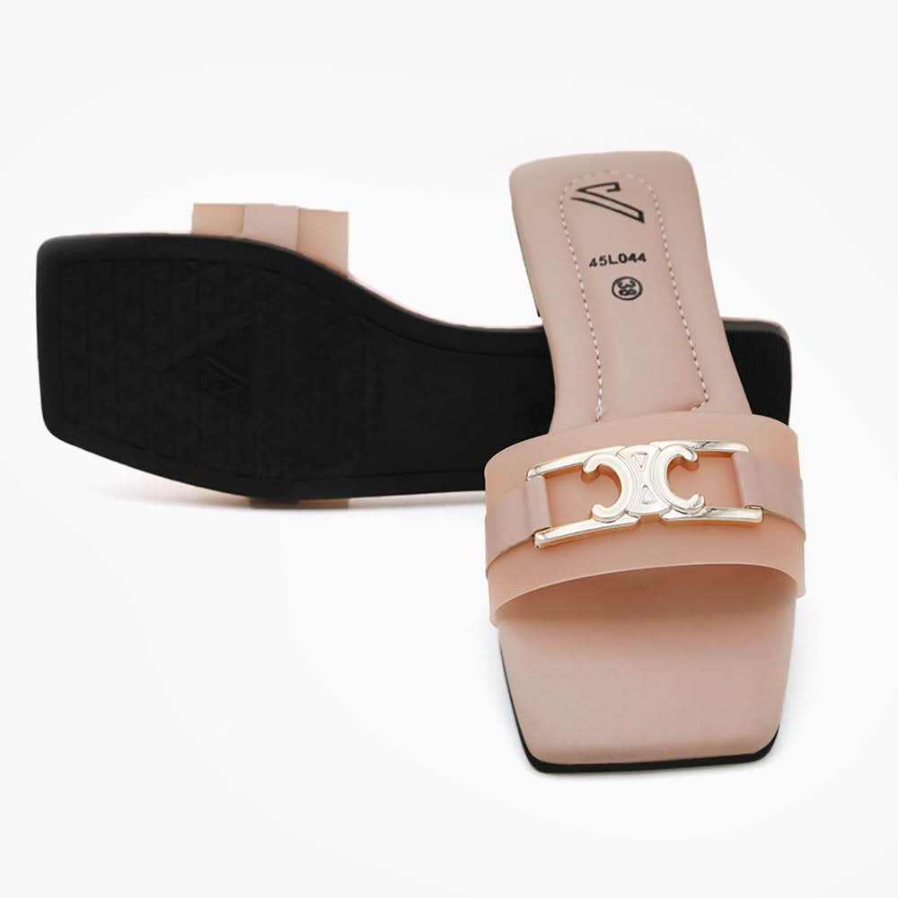 Valuable Open-Toe  Slipper - Peach, Women Slippers, Chase Value, Chase Value