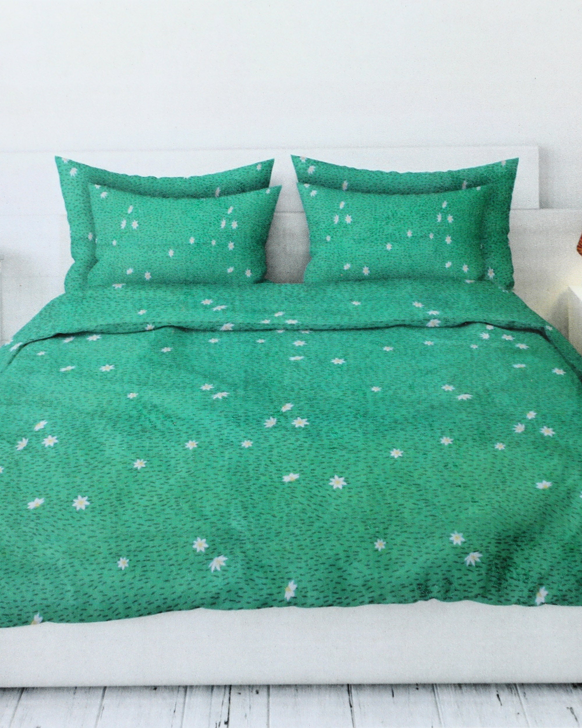 Cotton King Size Bed Sheet Set - 5 Pc - 96 x 102 Inch