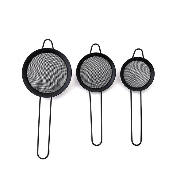 Tea Strainer Black 3 Pcs Set Y1