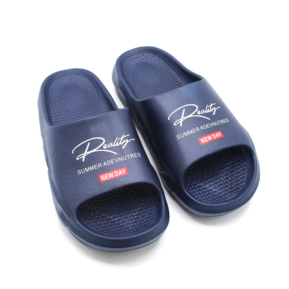 Slip-on open toe Slider - Blue, Men's Slippers, Chase Value, Chase Value