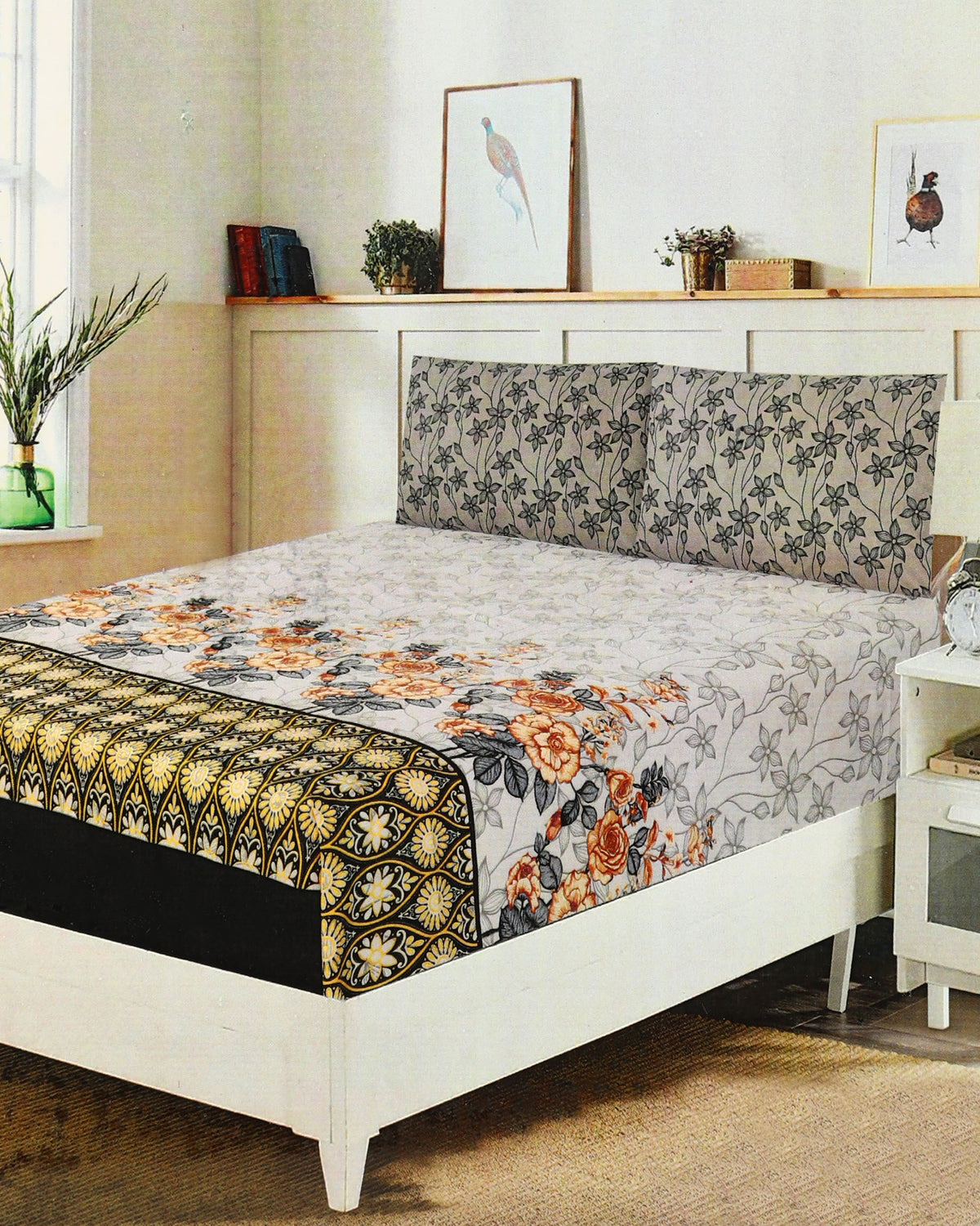 Valuables Fitted Bed Sheet Set with 2 Pillow Covers