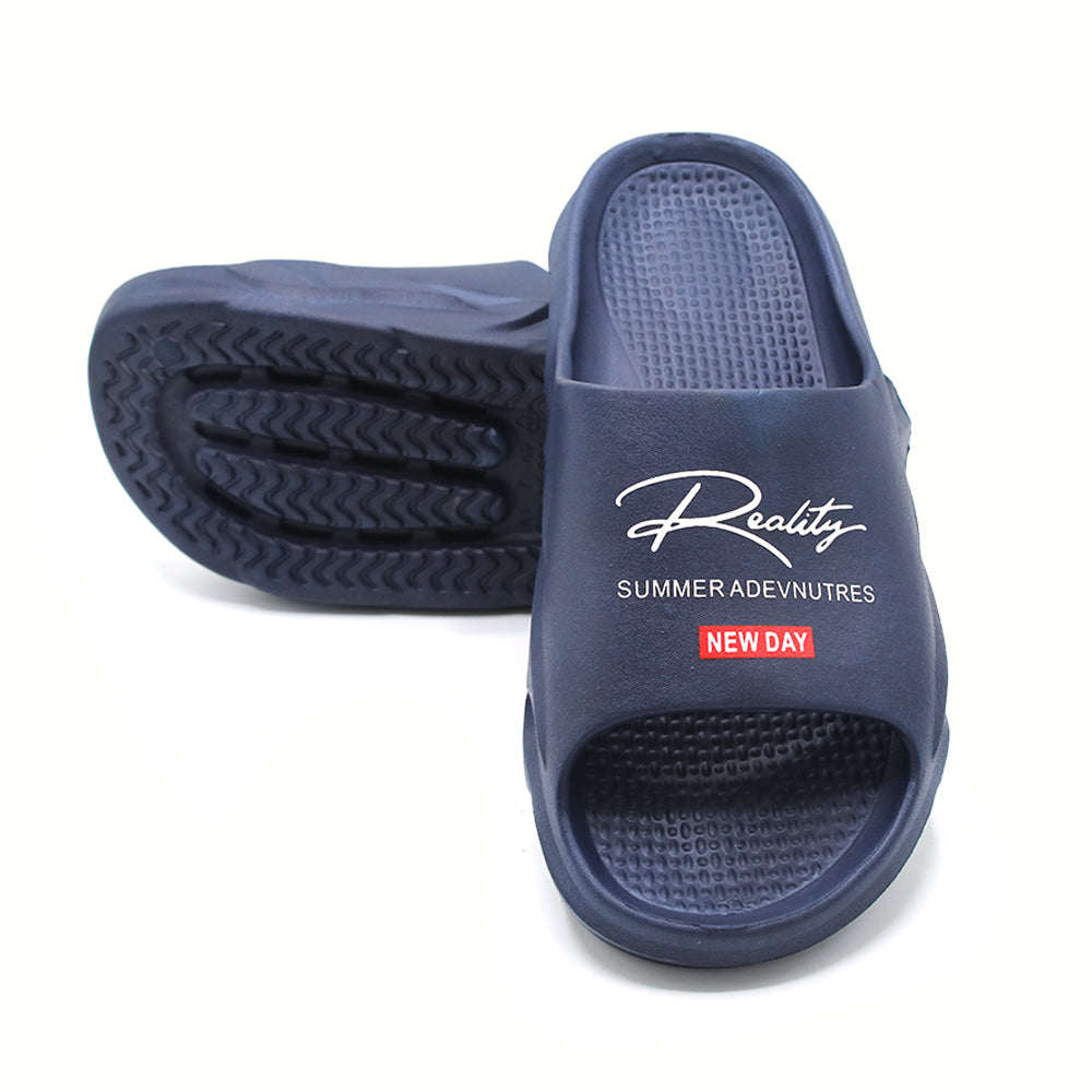 Slip-on open toe Slider - Blue, Men's Slippers, Chase Value, Chase Value