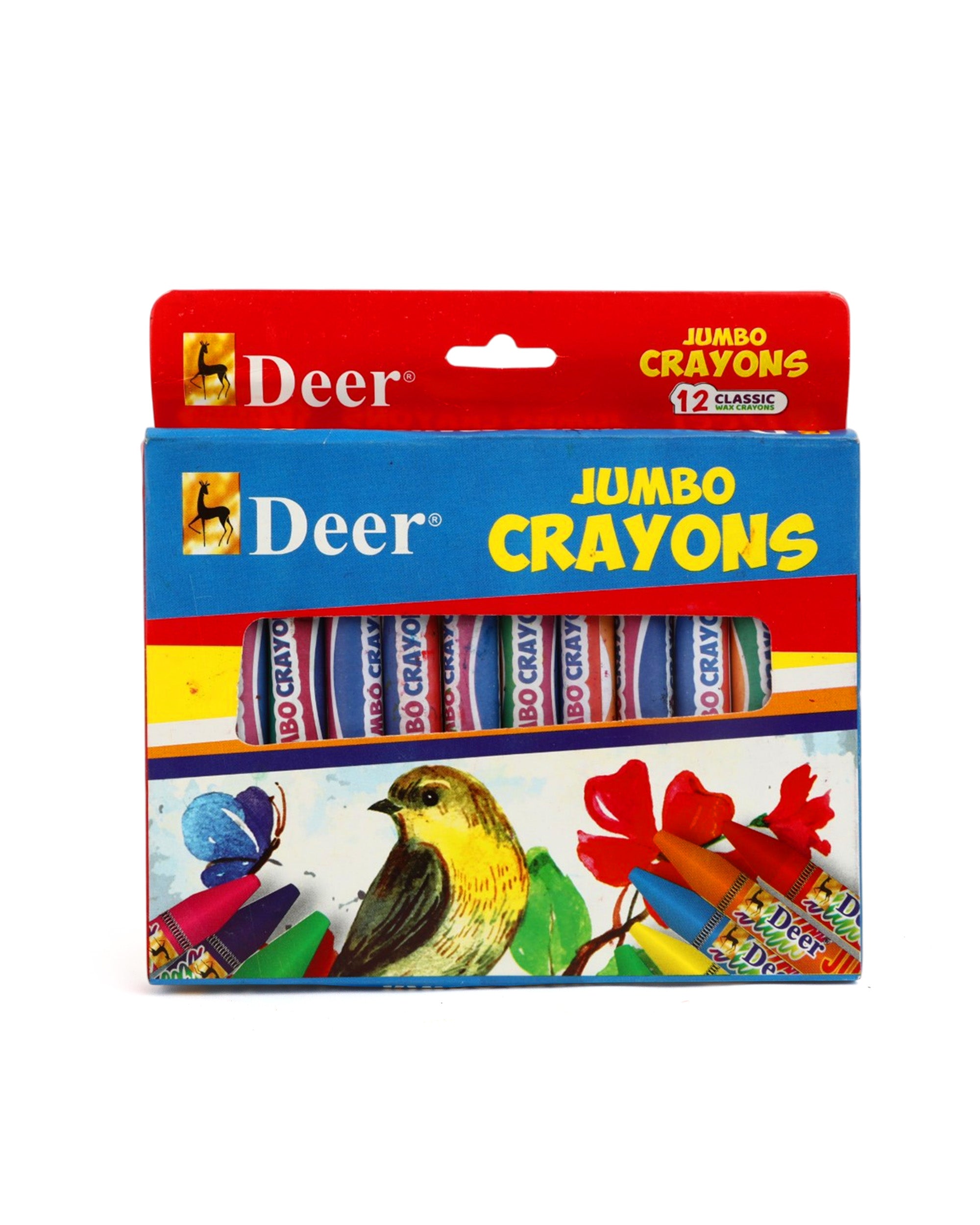 Deer Jumbo Crayons - 12 Pc