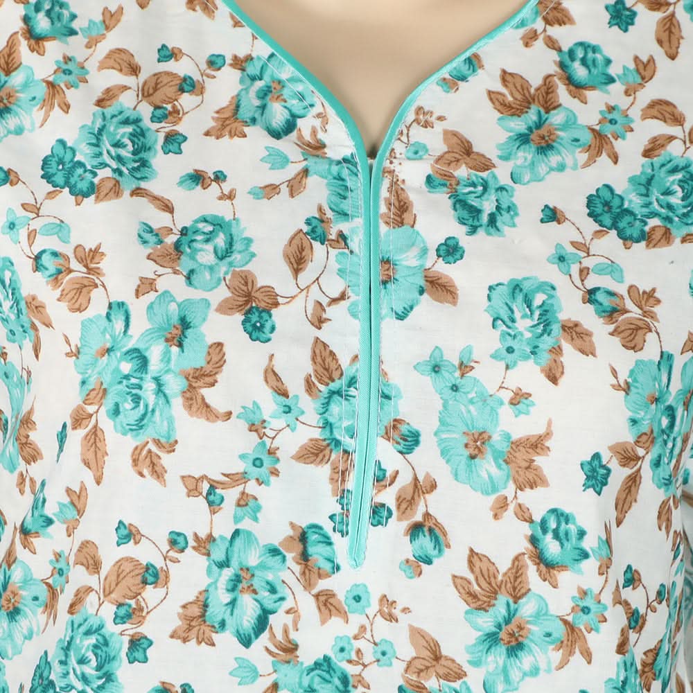 Women's Printed Lawn 2Pcs Suit - Cyan, Women Shalwar Suits, Chase Value, Chase Value