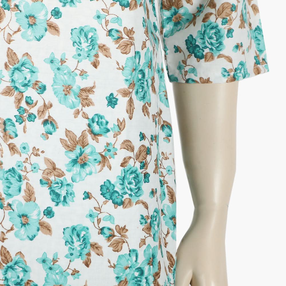 Women's Printed Lawn 2Pcs Suit - Cyan, Women Shalwar Suits, Chase Value, Chase Value