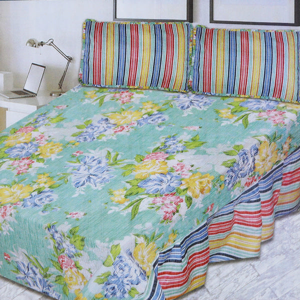 Double Printed Bedsheet - Multi Color