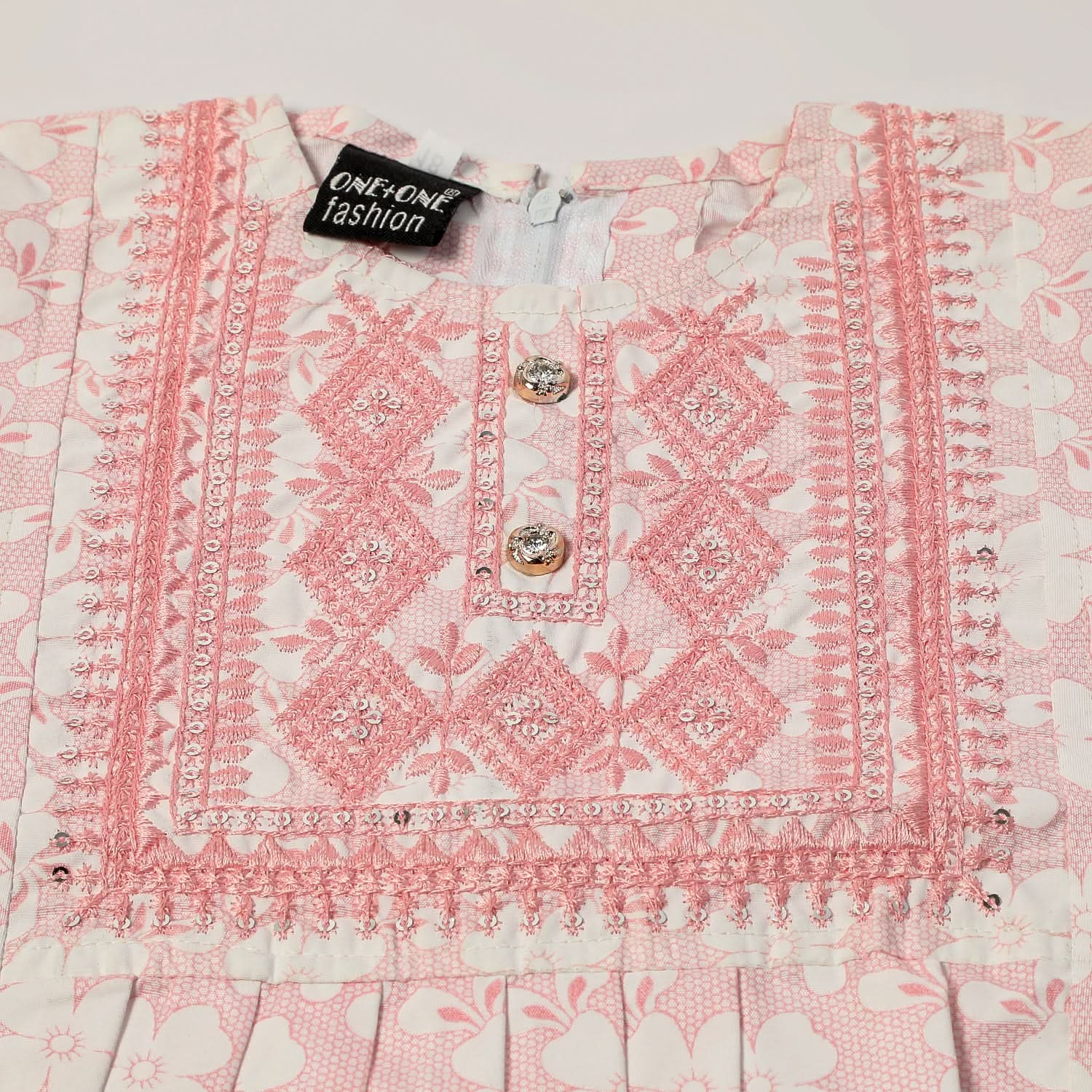 Girls Embroidered Shalwar Suit - Pink, Girls Shalwar Kameez, Chase Value, Chase Value