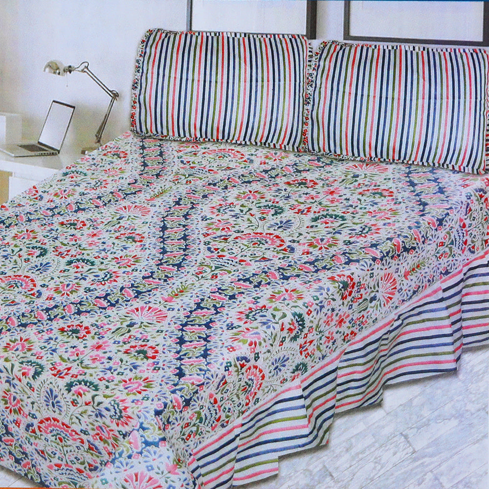 Double Printed Bedsheet - Multi Color, Double Size Bed Sheet, Chase Value, Chase Value