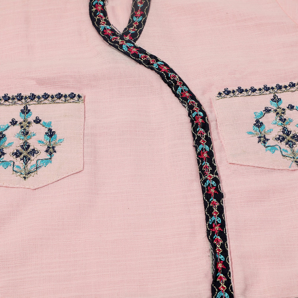 Girls Embroidered Shalwar Suit - Pink, Girls Shalwar Kameez, Chase Value, Chase Value