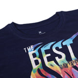 Eminent Girls Half Sleeves T-Shirt - Mid Blue, Girls T-Shirts, Eminent, Chase Value